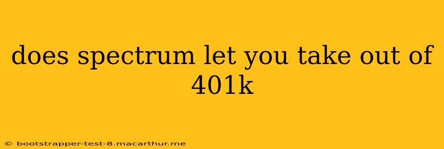 does spectrum let you take out of 401k