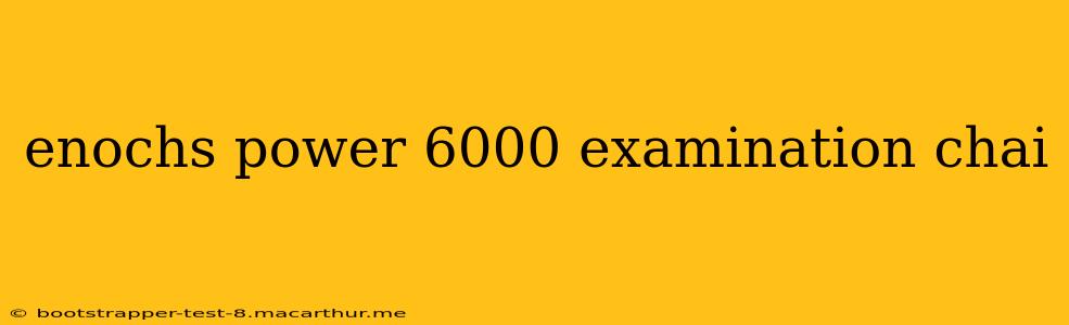 enochs power 6000 examination chai
