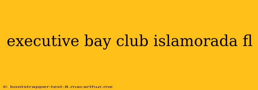 executive bay club islamorada fl