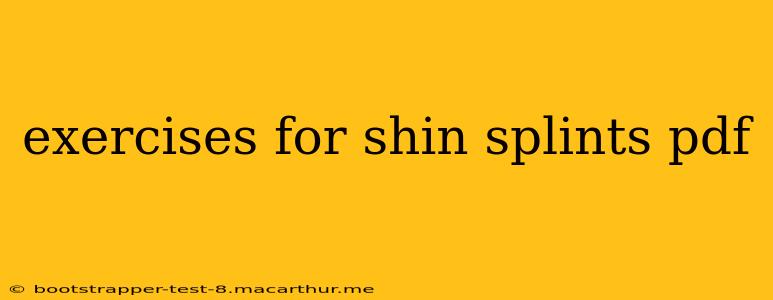 exercises for shin splints pdf