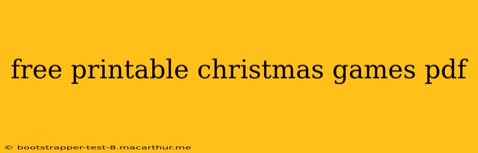 free printable christmas games pdf