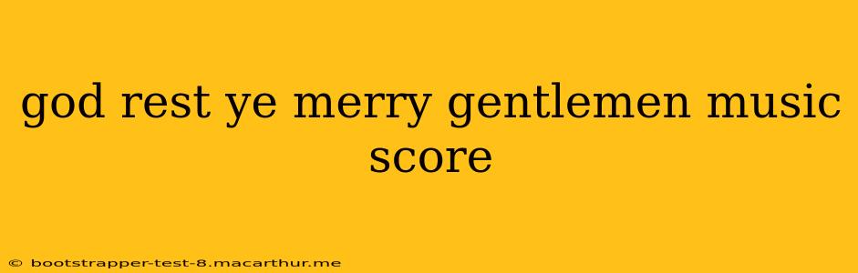 god rest ye merry gentlemen music score