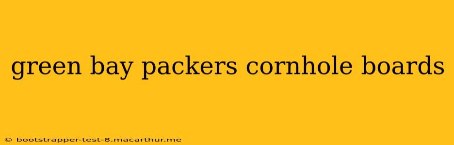green bay packers cornhole boards