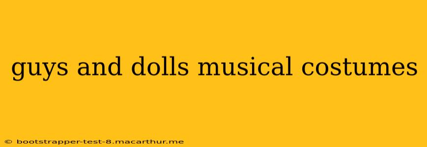 guys and dolls musical costumes