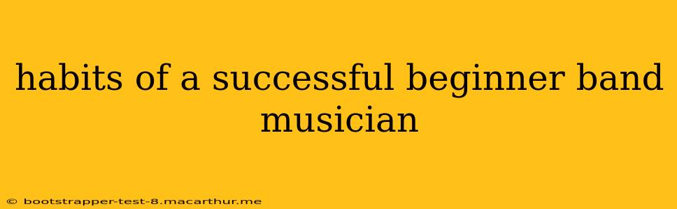 habits of a successful beginner band musician