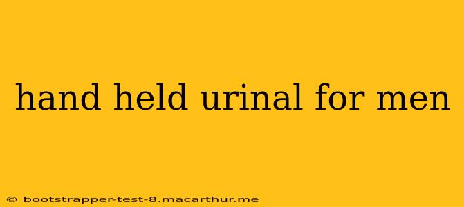 hand held urinal for men
