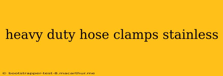 heavy duty hose clamps stainless