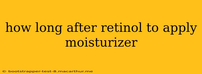 how long after retinol to apply moisturizer