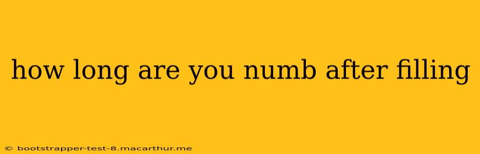 how long are you numb after filling