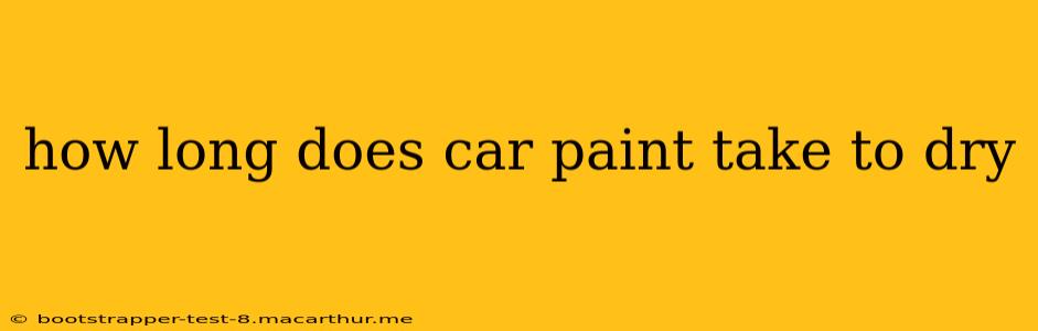 how long does car paint take to dry