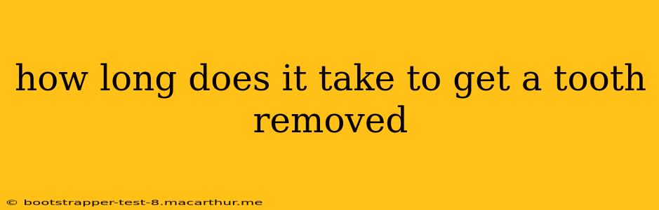 how long does it take to get a tooth removed