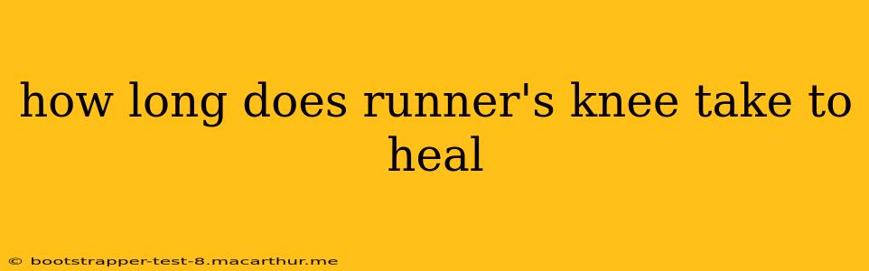 how long does runner's knee take to heal