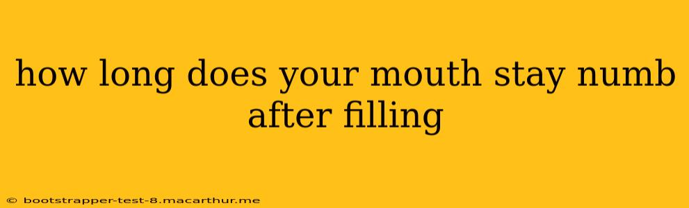 how long does your mouth stay numb after filling