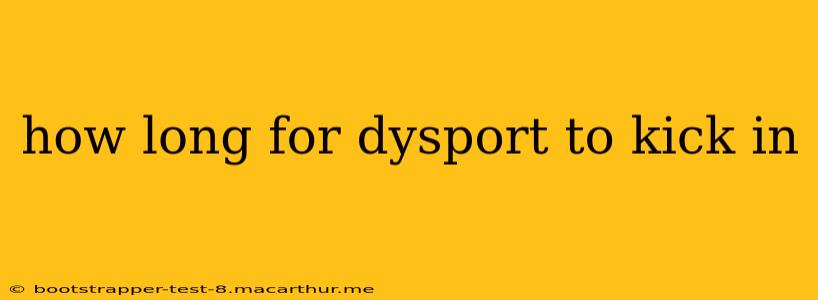 how long for dysport to kick in