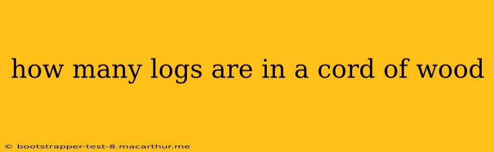 how many logs are in a cord of wood