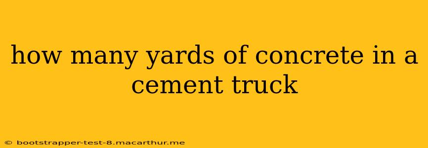 how many yards of concrete in a cement truck
