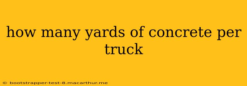 how many yards of concrete per truck