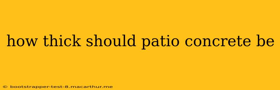 how thick should patio concrete be
