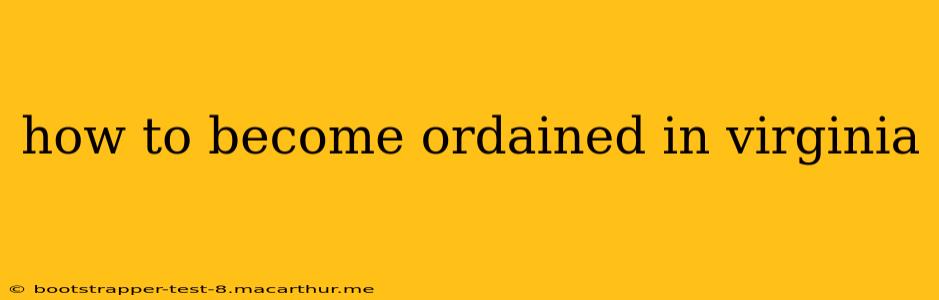 how to become ordained in virginia