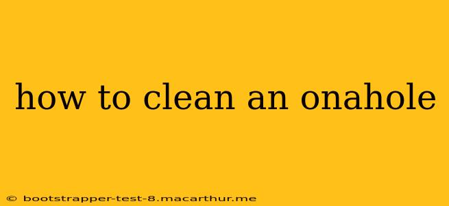 how to clean an onahole