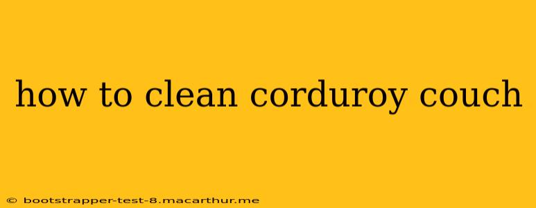 how to clean corduroy couch