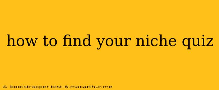 how to find your niche quiz