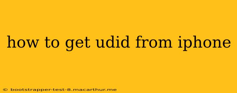 how to get udid from iphone