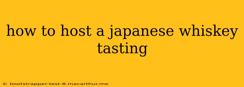 how to host a japanese whiskey tasting