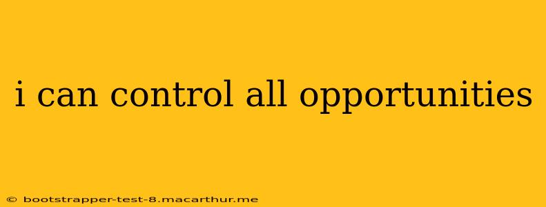 i can control all opportunities