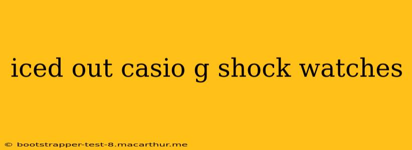 iced out casio g shock watches