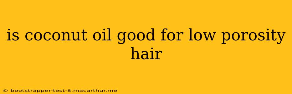 is coconut oil good for low porosity hair