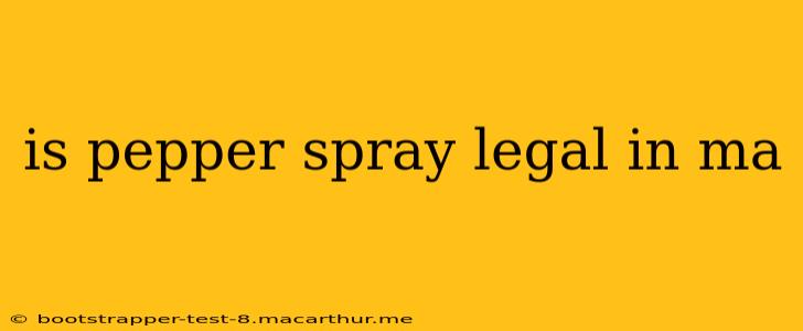 is pepper spray legal in ma