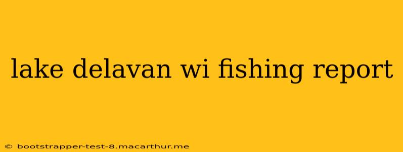 lake delavan wi fishing report