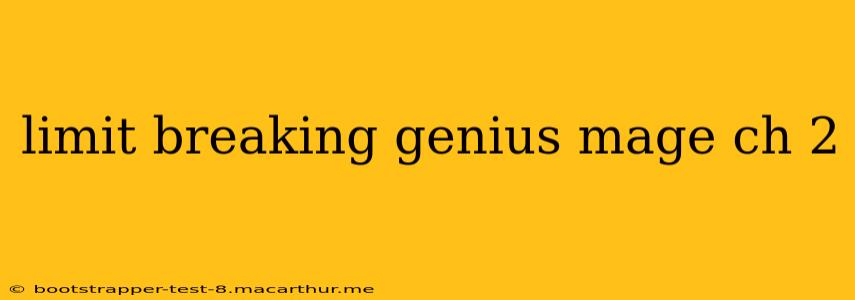 limit breaking genius mage ch 2