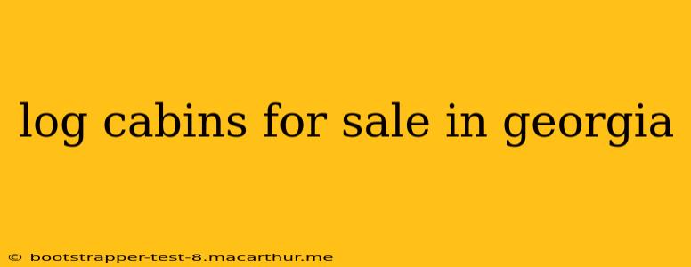log cabins for sale in georgia