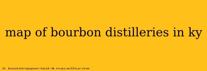 map of bourbon distilleries in ky