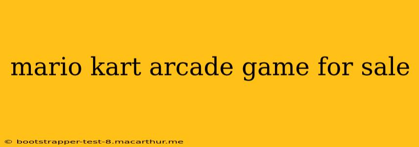 mario kart arcade game for sale