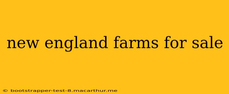 new england farms for sale