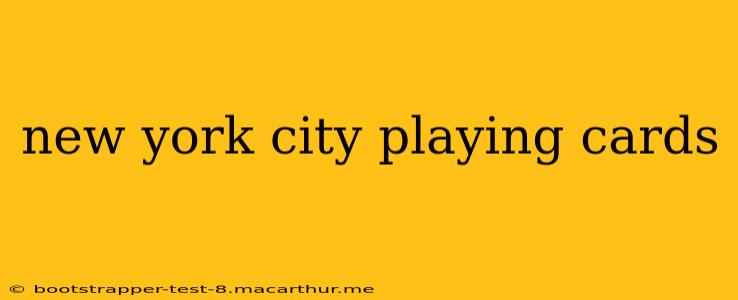 new york city playing cards