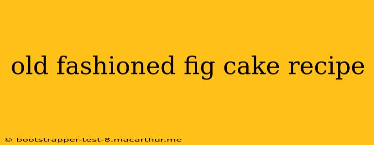 old fashioned fig cake recipe