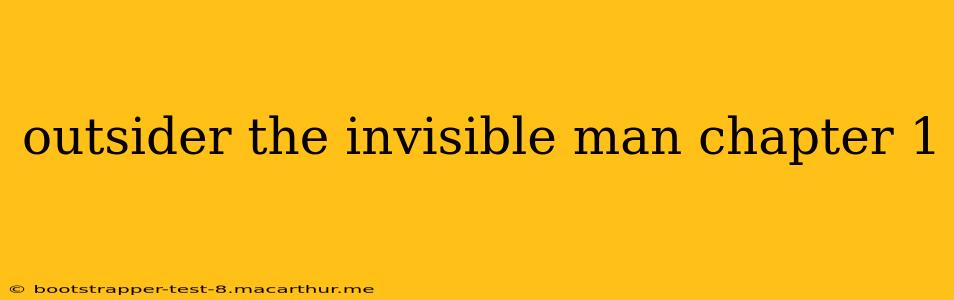 outsider the invisible man chapter 1