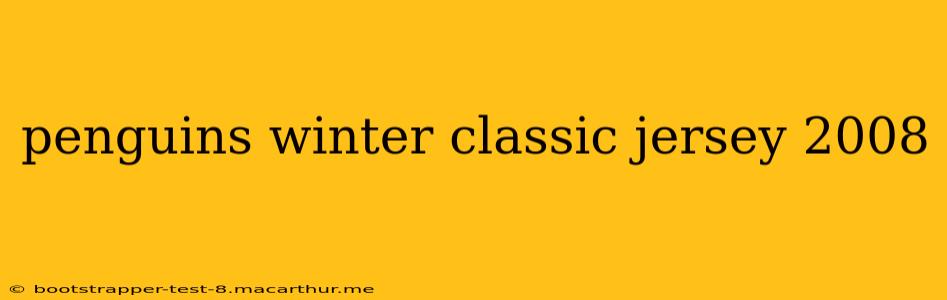 penguins winter classic jersey 2008