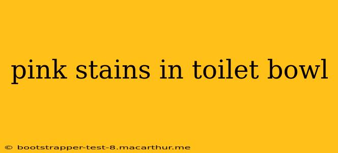 pink stains in toilet bowl