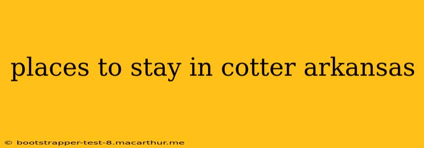 places to stay in cotter arkansas