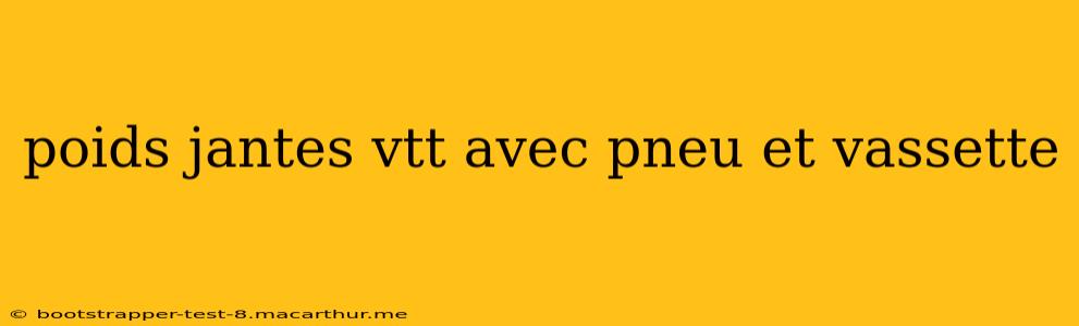 poids jantes vtt avec pneu et vassette