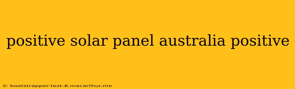 positive solar panel australia positive