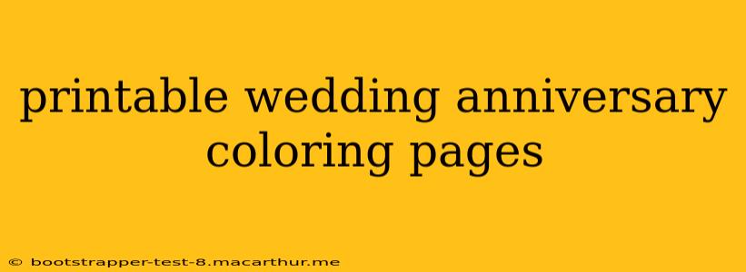 printable wedding anniversary coloring pages
