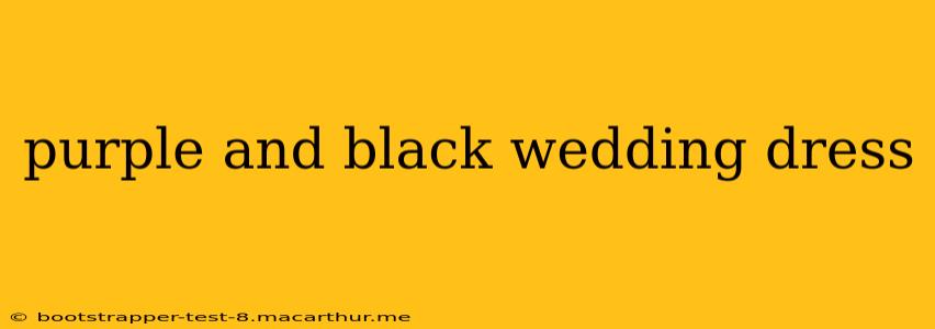 purple and black wedding dress