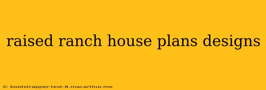 raised ranch house plans designs