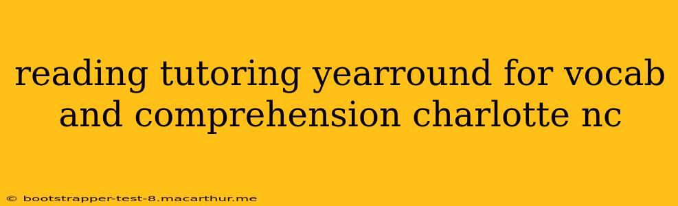 reading tutoring yearround for vocab and comprehension charlotte nc